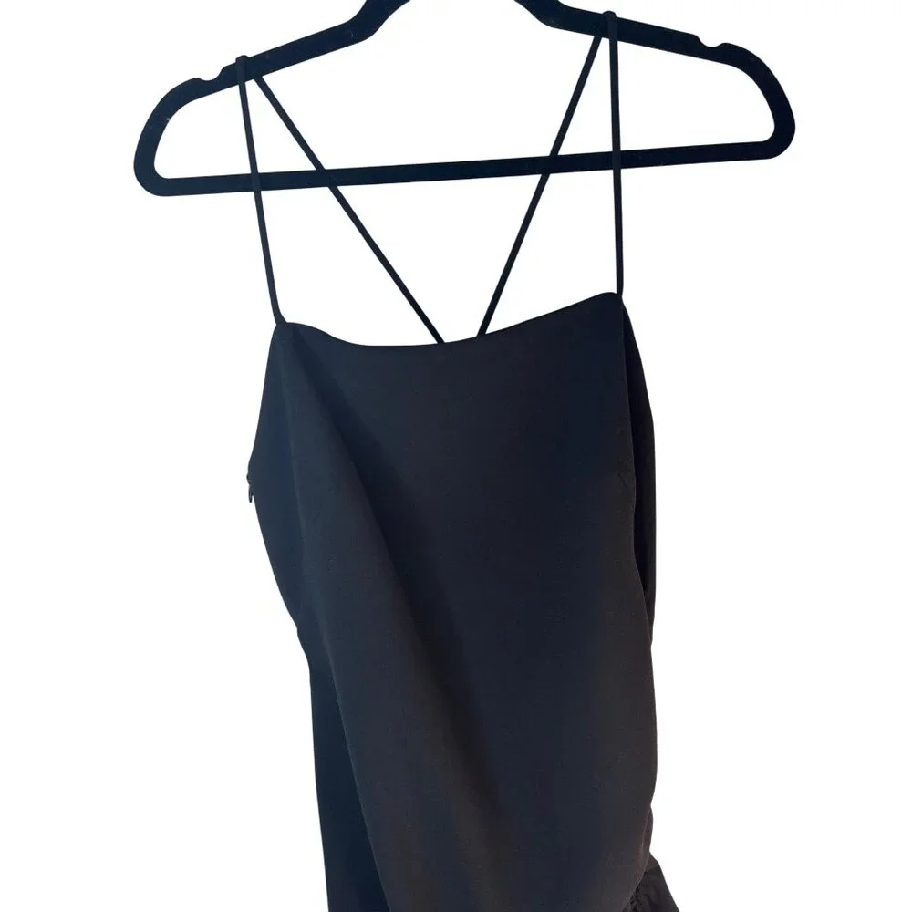 2/$30 ZARA Black Small Sleeveless Ruched Mini Dress NWT - Picture 8 of 16